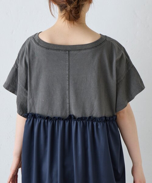 etsinta（エシンタ）の「【etsinta】リメイクサテンteeワンピ（ワンピース・レディース・チャコールグレー・ONE SIZE）」の22枚目の写真