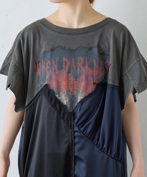 etsinta（エシンタ）の「【etsinta】リメイクサテンteeワンピ（ワンピース・レディース・チャコールグレー・ONE SIZE）」の21枚目の写真