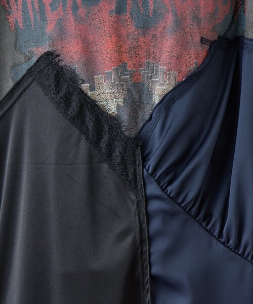 etsinta（エシンタ）の「【etsinta】リメイクサテンteeワンピ（ワンピース・レディース・チャコールグレー・ONE SIZE）」の19枚目の写真