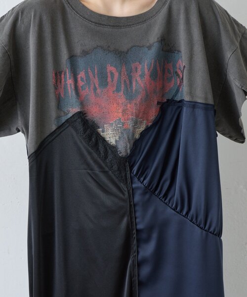 etsinta（エシンタ）の「【etsinta】リメイクサテンteeワンピ（ワンピース・レディース・チャコールグレー・ONE SIZE）」の13枚目の写真