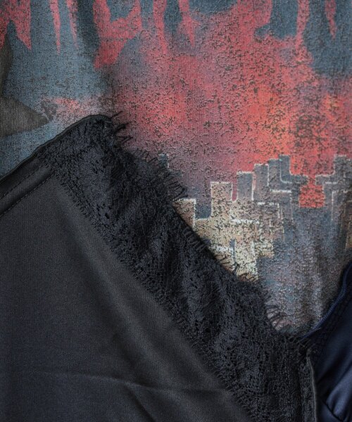 etsinta（エシンタ）の「【etsinta】リメイクサテンteeワンピ（ワンピース・レディース・チャコールグレー・ONE SIZE）」の12枚目の写真