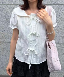 Soft Puff Ribbon Blouse