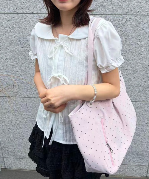mebole（メボレ）の「Soft Puff Ribbon Blouse（シャツ/ブラウス・レディース・ホワイト・FREE）」の9枚目の写真