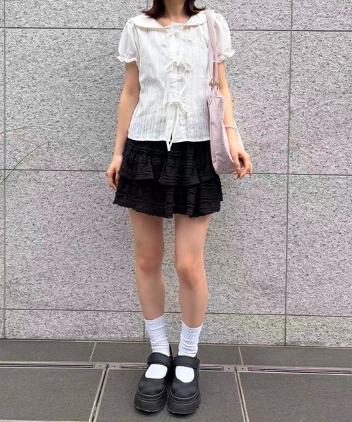 mebole（メボレ）の「Soft Puff Ribbon Blouse（シャツ/ブラウス・レディース・ホワイト・FREE）」の21枚目の写真