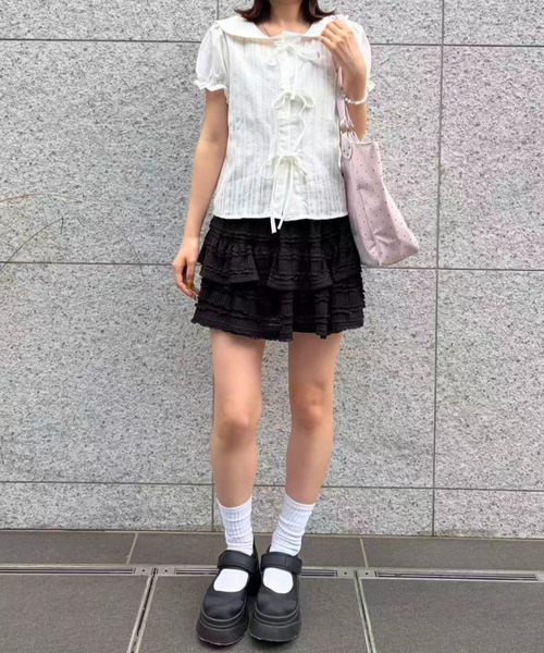 mebole（メボレ）の「Soft Puff Ribbon Blouse（シャツ/ブラウス・レディース・ホワイト・FREE）」の22枚目の写真
