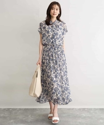 MK MICHEL KLEIN（エムケーミッシェルクラン）の「[洗える]更紗プリント花柄シフォンスカート（スカート）」