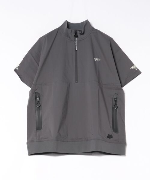LUXE/R GOLF(ラグジュ ゴルフ)の「(RM)【LUXE/R GOLF】ストレッチ クロス ハーフジップ プルオーバー 半袖 シャツ(Tシャツ/カットソー・メンズ・ブラック/ホワイト/ベージュ/ダークグレー・LARGE/X-LARGE/MEDIUM)」の3枚目の写真
