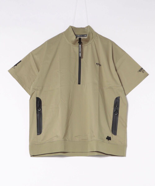 LUXE/R GOLF(ラグジュ ゴルフ)の「(RM)【LUXE/R GOLF】ストレッチ クロス ハーフジップ プルオーバー 半袖 シャツ(Tシャツ/カットソー・メンズ・ブラック/ホワイト/ベージュ/ダークグレー・LARGE/X-LARGE/MEDIUM)」の8枚目の写真