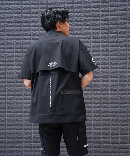 LUXE/R GOLF(ラグジュ ゴルフ)の「(RM)【LUXE/R GOLF】ストレッチ クロス ハーフジップ プルオーバー 半袖 シャツ(Tシャツ/カットソー・メンズ・ブラック/ホワイト/ベージュ/ダークグレー・LARGE/X-LARGE/MEDIUM)」の9枚目の写真