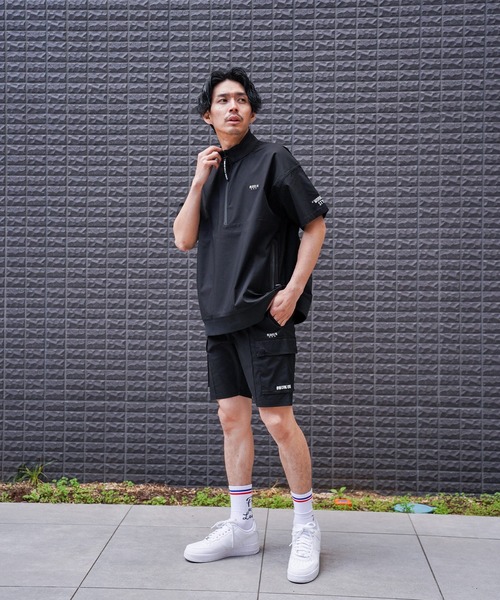 LUXE/R GOLF(ラグジュ ゴルフ)の「(RM)【LUXE/R GOLF】ストレッチ クロス ハーフジップ プルオーバー 半袖 シャツ(Tシャツ/カットソー・メンズ・ブラック/ホワイト/ベージュ/ダークグレー・LARGE/X-LARGE/MEDIUM)」の13枚目の写真