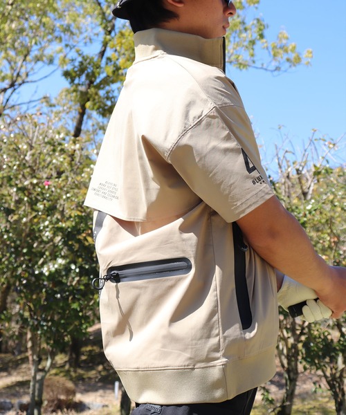 LUXE/R GOLF(ラグジュ ゴルフ)の「(RM)【LUXE/R GOLF】ストレッチ クロス ハーフジップ プルオーバー 半袖 シャツ(Tシャツ/カットソー・メンズ・ブラック/ホワイト/ベージュ/ダークグレー・LARGE/X-LARGE/MEDIUM)」の16枚目の写真