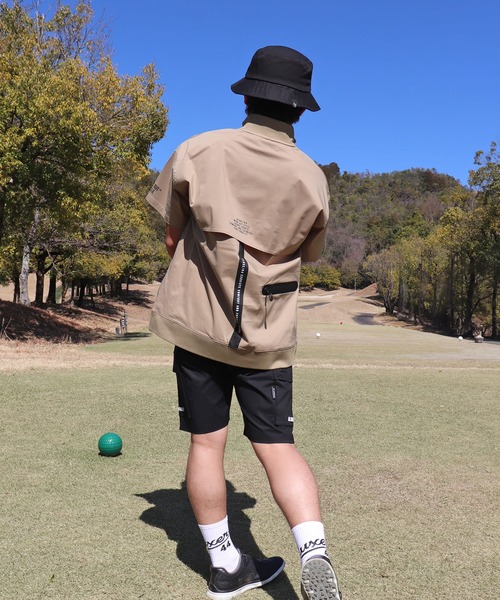 LUXE/R GOLF(ラグジュ ゴルフ)の「(RM)【LUXE/R GOLF】ストレッチ クロス ハーフジップ プルオーバー 半袖 シャツ(Tシャツ/カットソー・メンズ・ブラック/ホワイト/ベージュ/ダークグレー・LARGE/X-LARGE/MEDIUM)」の18枚目の写真