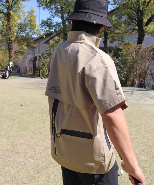 LUXE/R GOLF(ラグジュ ゴルフ)の「(RM)【LUXE/R GOLF】ストレッチ クロス ハーフジップ プルオーバー 半袖 シャツ(Tシャツ/カットソー・メンズ・ブラック/ホワイト/ベージュ/ダークグレー・LARGE/X-LARGE/MEDIUM)」の22枚目の写真