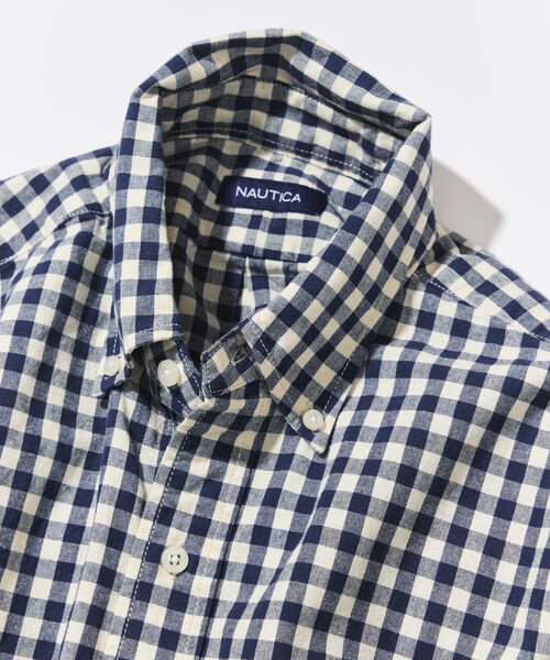 NAUTICA（ノーティカ）の「NAUTICA/ノーティカ ワンウォッシュ ギンガムチェック ロングスリーブ BDシャツ（シャツ/ブラウス・メンズ・ブラック/ネイビー/レッド・LARGE/MEDIUM/X-LARGE）」の14枚目の写真