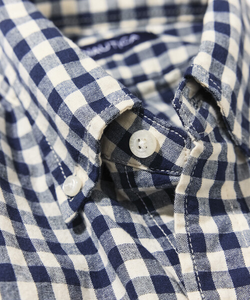 NAUTICA（ノーティカ）の「NAUTICA/ノーティカ ワンウォッシュ ギンガムチェック ロングスリーブ BDシャツ（シャツ/ブラウス・メンズ・ブラック/ネイビー/レッド・LARGE/MEDIUM/X-LARGE）」の12枚目の写真