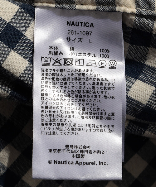 NAUTICA（ノーティカ）の「NAUTICA/ノーティカ ワンウォッシュ ギンガムチェック ロングスリーブ BDシャツ（シャツ/ブラウス・メンズ・ブラック/ネイビー/レッド・LARGE/MEDIUM/X-LARGE）」の4枚目の写真