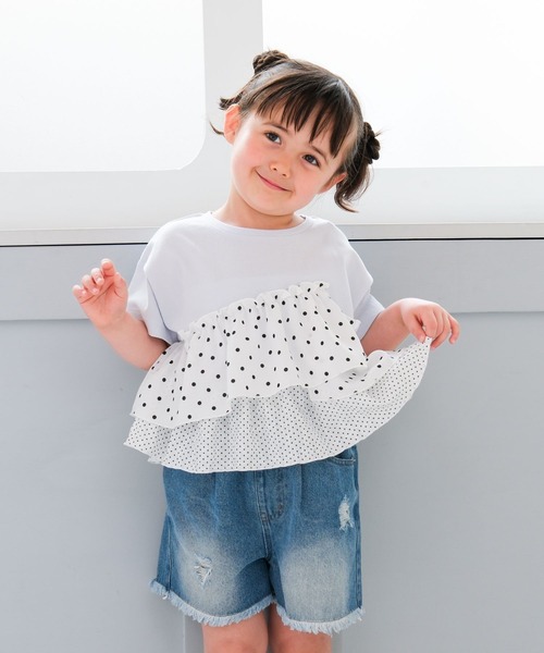 LEPSIM（レプシィム）の「【KIDS】アソートドッキングプルオーバーSS　671743（Tシャツ/カットソー・キッズ・チャコールグレー/ホワイト系その他/ブルー系その他・130/120/140）」の3枚目の写真