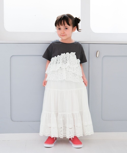 LEPSIM（レプシィム）の「【KIDS】アソートドッキングプルオーバーSS　671743（Tシャツ/カットソー・キッズ・チャコールグレー/ホワイト系その他/ブルー系その他・130/120/140）」の4枚目の写真
