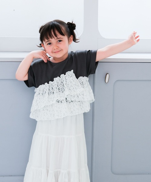 LEPSIM（レプシィム）の「【KIDS】アソートドッキングプルオーバーSS　671743（Tシャツ/カットソー・キッズ・チャコールグレー/ホワイト系その他/ブルー系その他・130/120/140）」の6枚目の写真