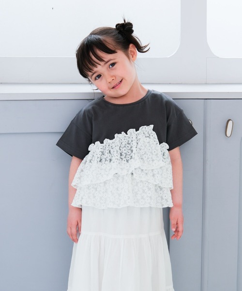LEPSIM（レプシィム）の「【KIDS】アソートドッキングプルオーバーSS　671743（Tシャツ/カットソー・キッズ・チャコールグレー/ホワイト系その他/ブルー系その他・130/120/140）」の8枚目の写真