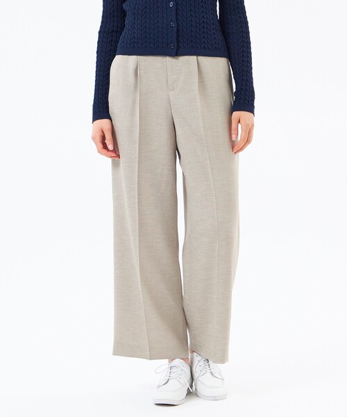 MACKINTOSH PHILOSOPHY(マッキントッシュ フィロソフィー)の「【WEB&一部店舗限定】ドライタッチオックスワイドパンツ(その他パンツ・レディース・ベージュ/ダークネイビー・38/36)」の2枚目の写真
