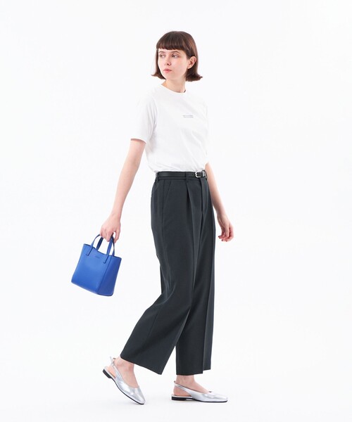 MACKINTOSH PHILOSOPHY(マッキントッシュ フィロソフィー)の「【WEB&一部店舗限定】ドライタッチオックスワイドパンツ(その他パンツ・レディース・ベージュ/ダークネイビー・38/36)」の3枚目の写真