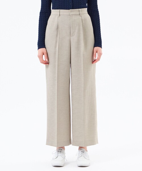 MACKINTOSH PHILOSOPHY(マッキントッシュ フィロソフィー)の「【WEB&一部店舗限定】ドライタッチオックスワイドパンツ(その他パンツ・レディース・ベージュ/ダークネイビー・38/36)」の5枚目の写真