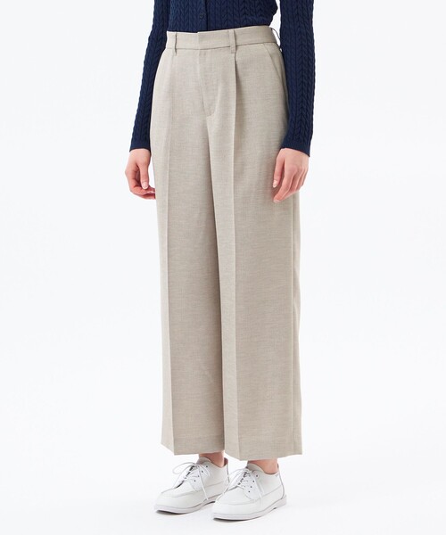 MACKINTOSH PHILOSOPHY(マッキントッシュ フィロソフィー)の「【WEB&一部店舗限定】ドライタッチオックスワイドパンツ(その他パンツ・レディース・ベージュ/ダークネイビー・38/36)」の6枚目の写真