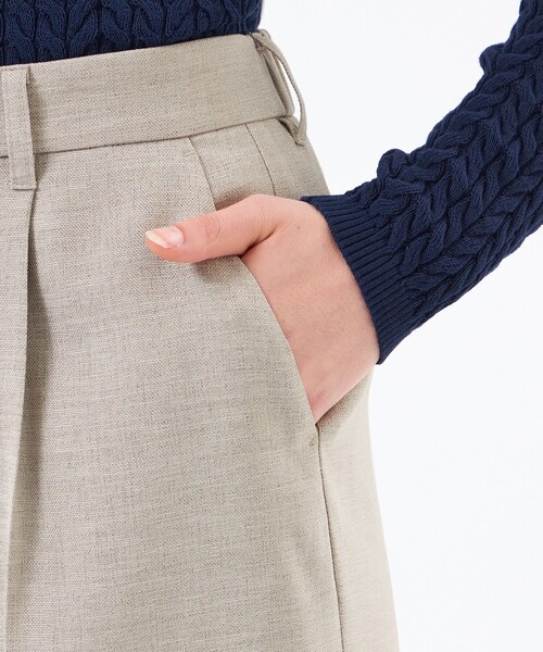 MACKINTOSH PHILOSOPHY(マッキントッシュ フィロソフィー)の「【WEB&一部店舗限定】ドライタッチオックスワイドパンツ(その他パンツ・レディース・ベージュ/ダークネイビー・38/36)」の8枚目の写真