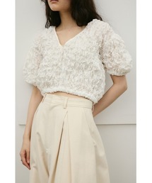 STYLEMIXER（スタイルミキサー）の「【前後2WAY/3色展開】フラッフィーショートトップ（Tシャツ/カットソー）」