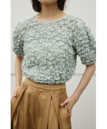 STYLEMIXER（スタイルミキサー）の「【前後2WAY 3色展開】フラッフィーショートトップ（Tシャツ/カットソー）」