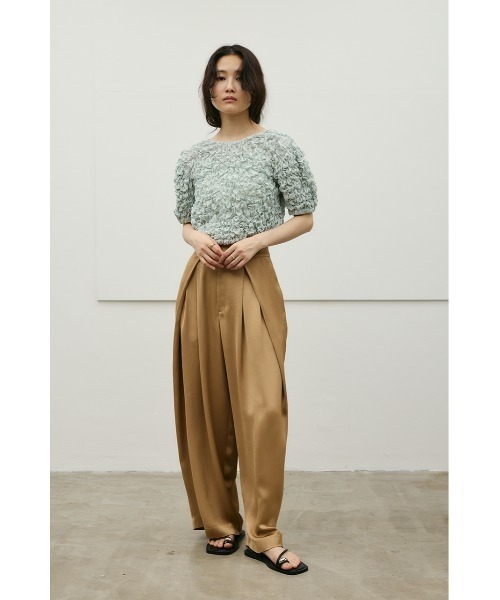 STYLEMIXER(スタイルミキサー)の「【前後2WAY/3色展開】フラッフィーショートトップ(Tシャツ/カットソー・レディース・ブラック/サックスブルー/ホワイト・FREE)」の13枚目の写真