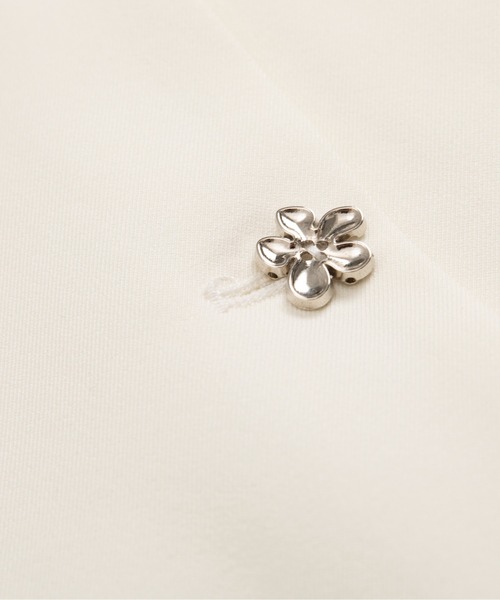 LA POMME petit（ラポミ・プチ）の「Silver Flower Motif Jacket Set Up（セットアップ・レディース・ブラック/アイボリー・SMALL/LARGE/MEDIUM）」の8枚目の写真