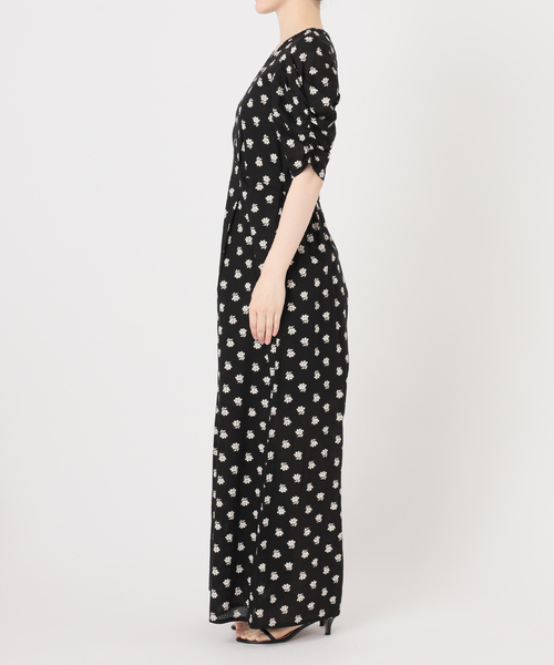 Spick & Span(スピックアンドスパン)の「《別注》ne Quittez pas / ヌキテパ Cotton Dobby Stripe Flower Print Al*(つなぎ/オールインワン・レディース・オートミール/ブラック系その他・MEDIUM)」の18枚目の写真
