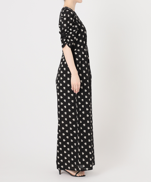 Spick & Span(スピックアンドスパン)の「《別注》ne Quittez pas / ヌキテパ Cotton Dobby Stripe Flower Print Al*(つなぎ/オールインワン・レディース・オートミール/ブラック系その他・MEDIUM)」の20枚目の写真