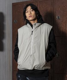 XTONZ（エクストーンズ）の「XJ83 スティッチパディングベスト (クリーム)（ダウンベスト）」