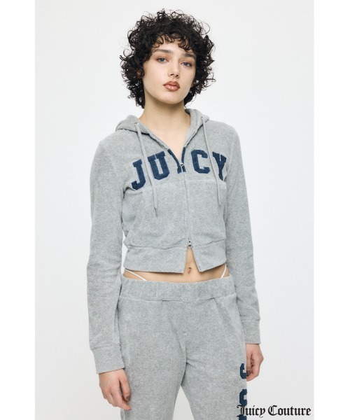MOUSSY(マウジー)の「JC TERRY CLOTH ジップフ―ディー(スウェット・レディース・グレー/ピンク/ネイビー・FREE)」の4枚目の写真