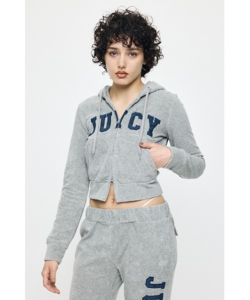 MOUSSY(マウジー)の「JC TERRY CLOTH ジップフ―ディー(スウェット・レディース・グレー/ピンク/ネイビー・FREE)」の9枚目の写真