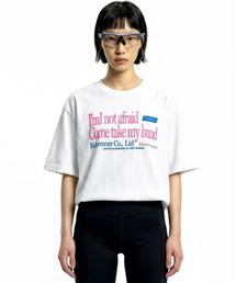 DTF 20番手 ピンクアフレイドスタンダード 半袖Tシャツ ホワイト