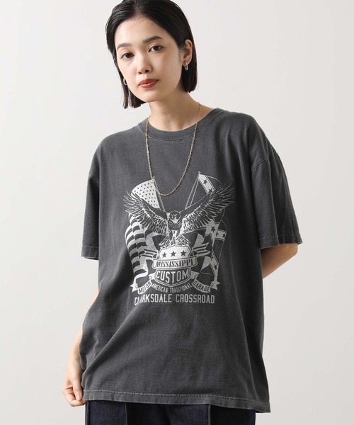 GOOD ROCK SPEED(グッドロックスピード)の「EagleロゴT(Tシャツ/カットソー・レディース・チャコールグレー・FREE)」の5枚目の写真