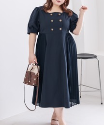 CLETTEオリジナルトレンチ風サイドプリーツワンピース