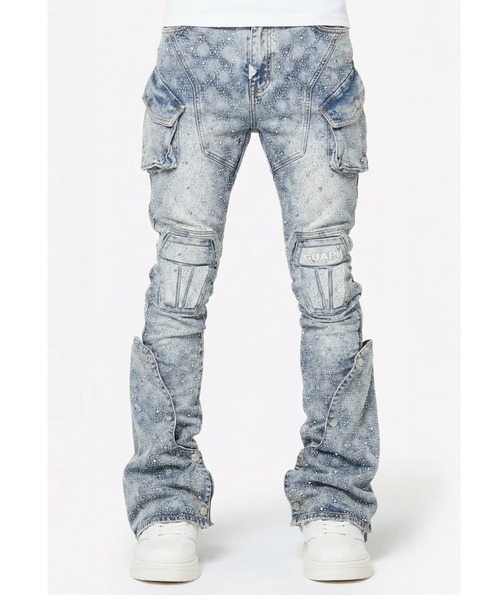 L.H.P(エルエイチピー)の「GUAPI/グアピ/Aqua Blue Coffin Arc Embellished Denim(デニムパンツ・メンズ・ブルー・34/32/30/28)」の3枚目の写真