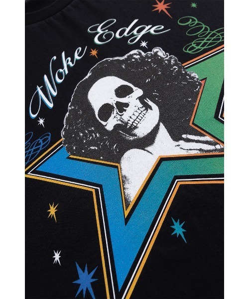 WOKE EDGE(ウォークエッジ)の「Tシャツ|Skull Star Tee|WOKE EDGE(キャップ・メンズ・ブルー/ブラック・MEDIUM/X-LARGE/LARGE)」の4枚目の写真