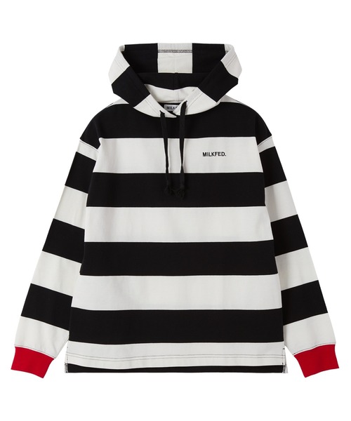 MILKFED.(ミルクフェド)の「CONTRAST RIB STRIPED HOODED TOP(Tシャツ/カットソー・レディース・ネイビー/イエロー/ブラック・ONE SIZE)」の22枚目の写真
