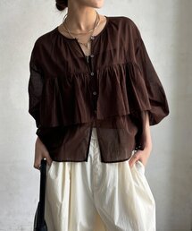 WEB限定】レース×オーガンジーフリルプルオーバー（Tシャツ/カットソー