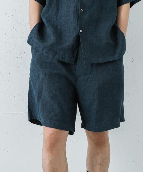 URBAN RESEARCH(アーバンリサーチ)の「LINEN CHAMBRAY SHORTS(その他パンツ・メンズ・ブラック/カーキ/ネイビー・MEDIUM/LARGE)」の1枚目の写真