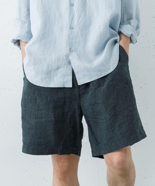 URBAN RESEARCH(アーバンリサーチ)の「LINEN CHAMBRAY SHORTS(その他パンツ・メンズ・ブラック/カーキ/ネイビー・MEDIUM/LARGE)」の5枚目の写真