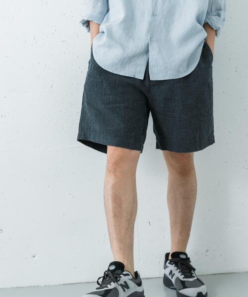 URBAN RESEARCH(アーバンリサーチ)の「LINEN CHAMBRAY SHORTS(その他パンツ・メンズ・ブラック/カーキ/ネイビー・MEDIUM/LARGE)」の6枚目の写真