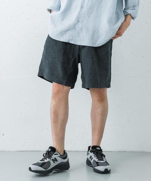 URBAN RESEARCH(アーバンリサーチ)の「LINEN CHAMBRAY SHORTS(その他パンツ・メンズ・ブラック/カーキ/ネイビー・MEDIUM/LARGE)」の7枚目の写真