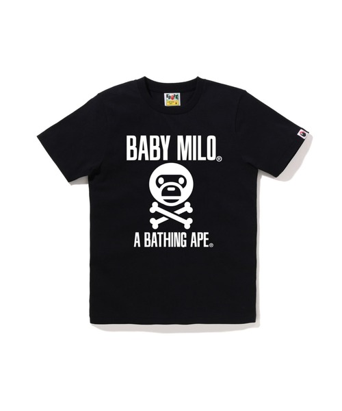 A BATHING APE(アベイシングエイプ)の「BABY MILO CROSSBONE TEE(Tシャツ/カットソー・レディース・ブラック/ホワイト/ピンク・SMALL/MEDIUM/X-SMALL)」の1枚目の写真